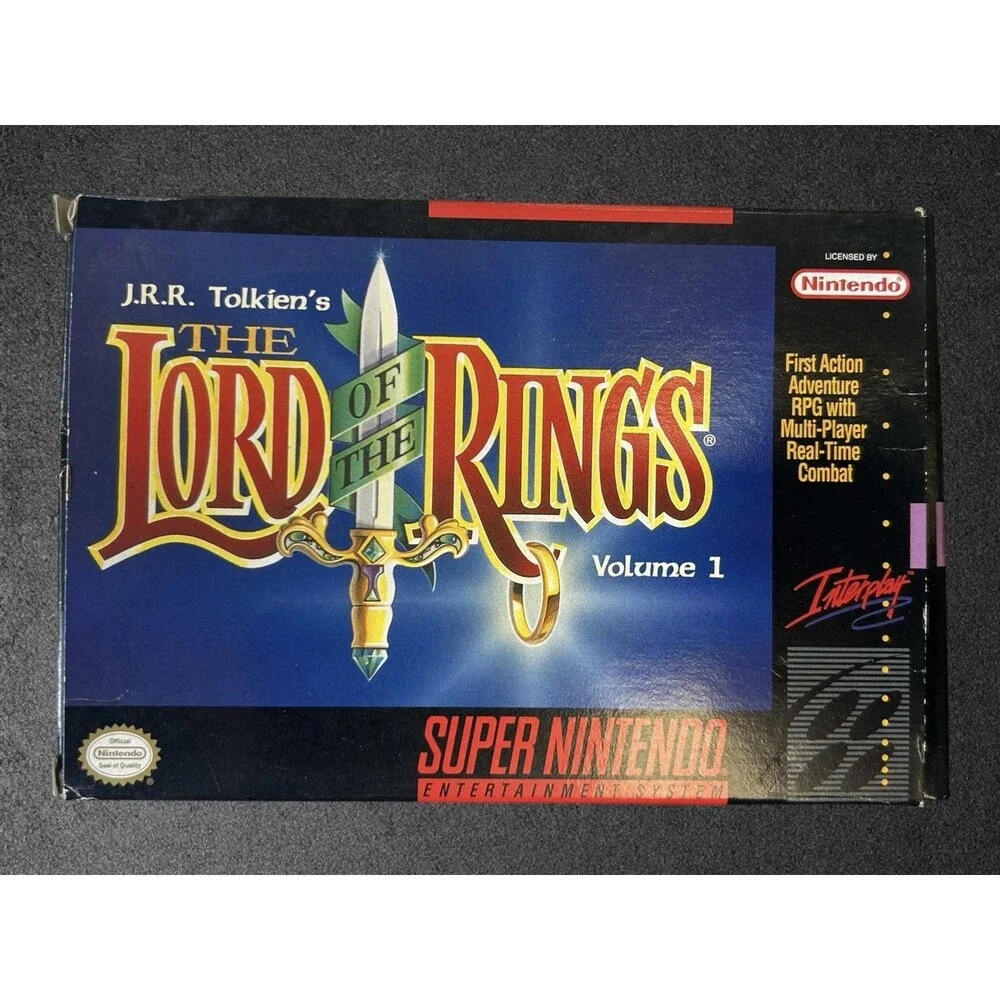 J.R.R. Tolkien's Lord of the Rings Vol 1 Super Nintendo SNES CIB Box Manual Game
